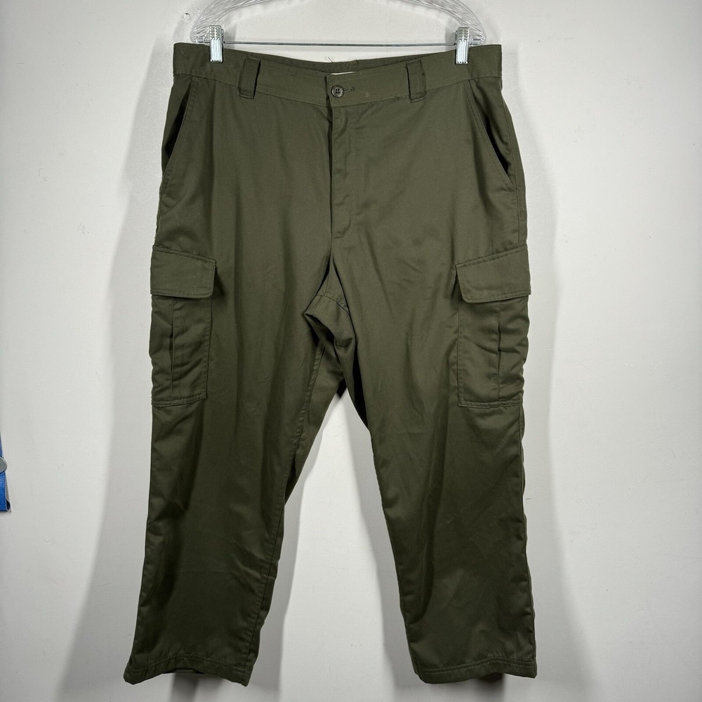 LL Bean Pants Mens 38x28 Green Cargo Straight Utility Gorpcore 0GHU4